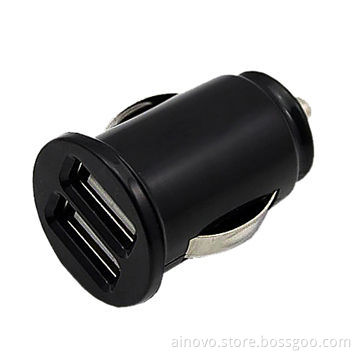 Dual USB Car Charger for iPhone, iPad, iPod, 5V 2A, Small in Size